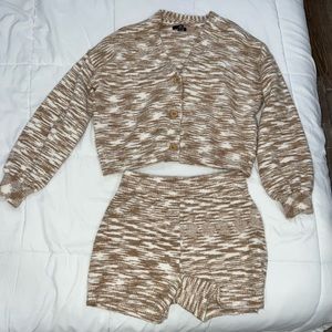 Shorts and cardigan set